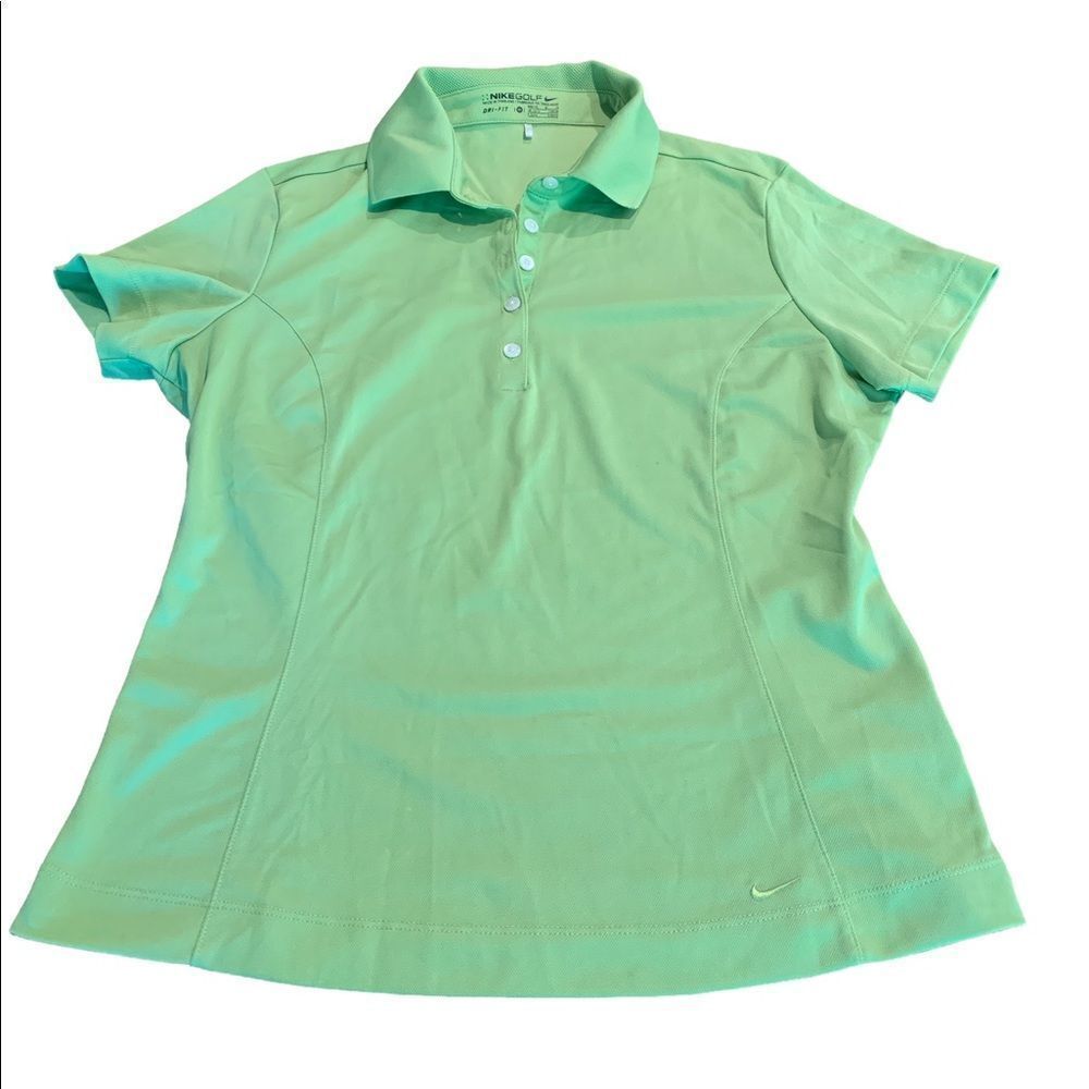 Nike Women’s Drifit Green Golf Shirt Medium